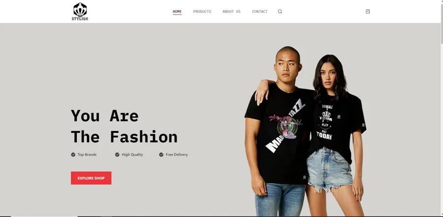 Online clothing store with product pages and secure checkout built by WOPP